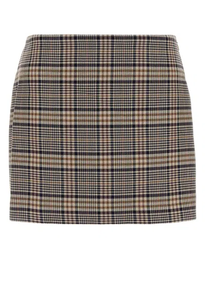 Anine Bing Embroidered Viscose Blend Tierra Mini Skirt In Multi