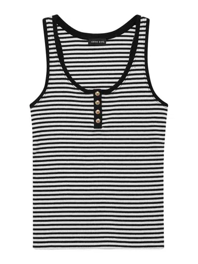 Anine Bing Alessia Tank Top In Black