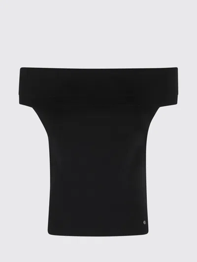 Anine Bing Shoulder Design Fitted Silhouette Soft Stretchable In Black