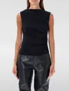 Anine Bing Lucia Ruched Top In Schwarz
