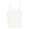 Anine Bing Silk Scoop-neck Top In White