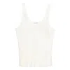 Anine Bing Silk Scoop-neck Top In White