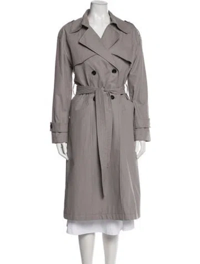 Pre-owned Anine Bing Trench Coat In Gray