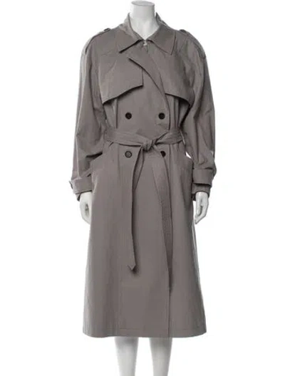 Pre-owned Anine Bing Trench Coat In Grey
