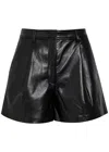 Anine Bing Carmen Recycled Leather Shorts In Black
