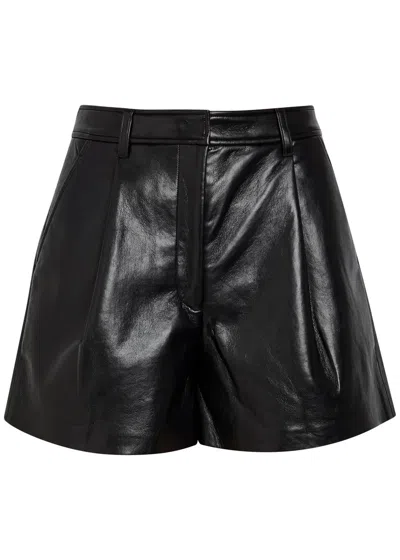 ANINE BING ANINE BING TRENT LEATHER-BLEND SHORTS