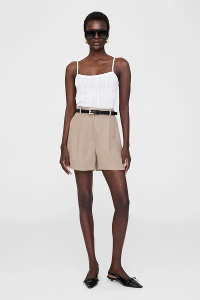 Anine Bing Trent Short - Fawn 10 In Brown