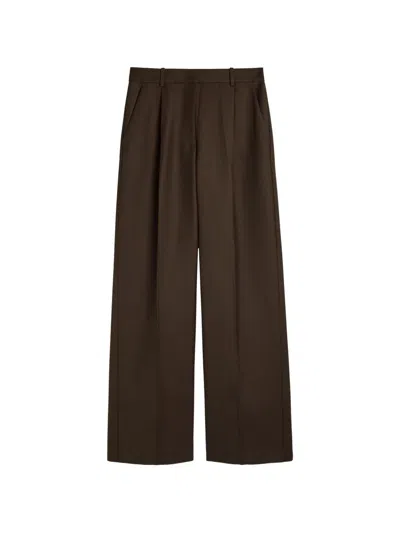 Anine Bing Trent Straight-leg Trousers In Brown