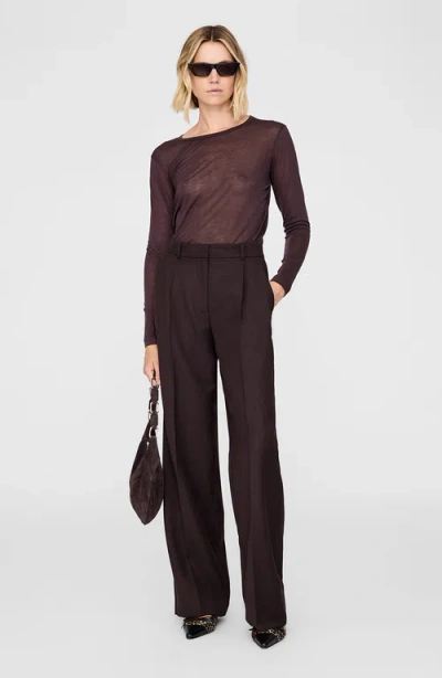 Anine Bing Trent Trouser In Brown