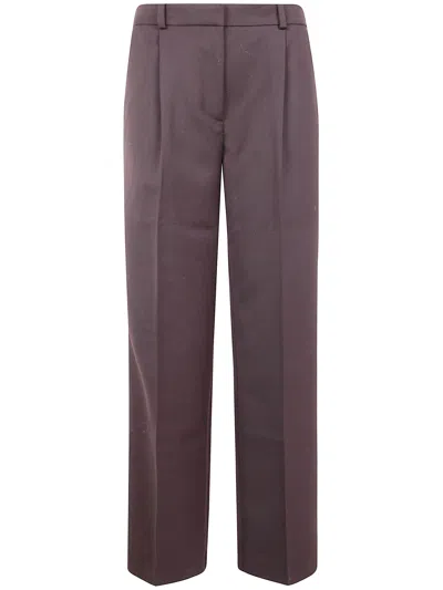 ANINE BING "TRENT" TROUSER,A.03.11187 BWN43 DARK BROWN