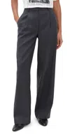 Anine Bing Trent Trousers Dark Grey In Multi