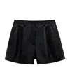 Anine Bing Carmen Recycled Leather Shorts In Black