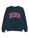 Anine Bing Trenton Fleece Crew Neck Sweatshirt In Blue