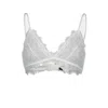 Anine Bing Semi-sheer Lace Bra With Trim In White