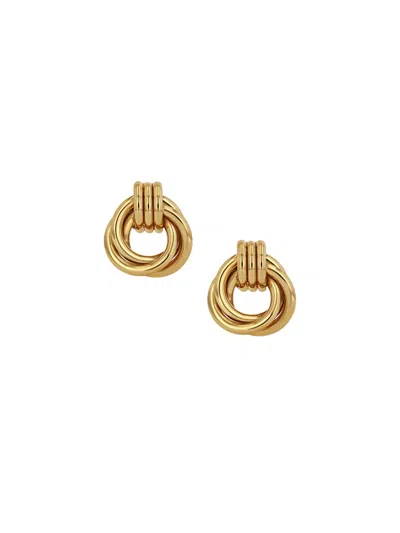Anine Bing Triple Knot Design  Earrings In Gold