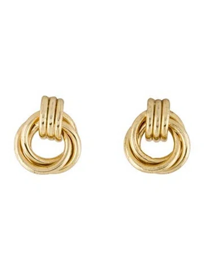 Pre-owned Anine Bing Triple Knot Drop Earrings In Multi