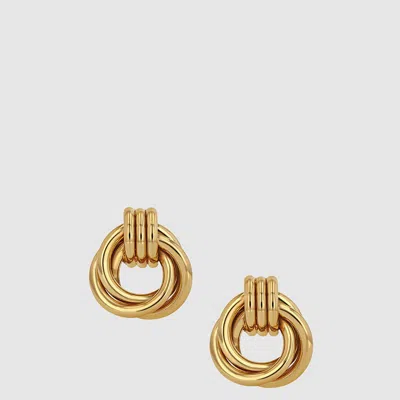 Anine Bing Triple Knot Gold-tone Earrings