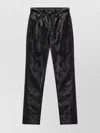 Anine Bing Trousers Regenerated Leather Belt Loops In Black