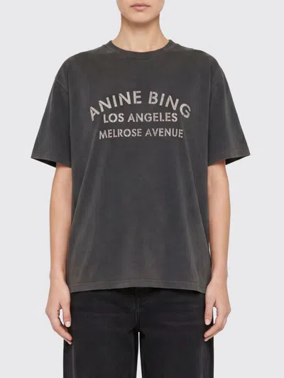 Anine Bing T-shirt Woman In Gray