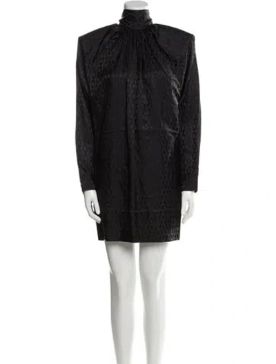 Pre-owned Anine Bing Turtleneck Mini Dress W/ Tags In Black