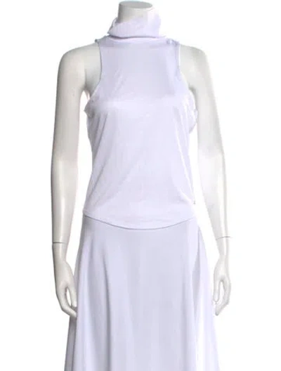 Pre-owned Anine Bing Turtleneck Sleeveless Top In Neutral
