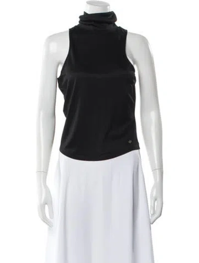 Pre-owned Anine Bing Turtleneck Sleeveless Top W/ Tags In Black