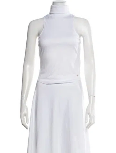 Pre-owned Anine Bing Turtleneck Sleeveless Top W/ Tags In White