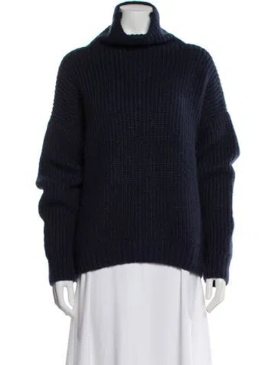 Pre-owned Anine Bing Turtleneck Sweater In Blue