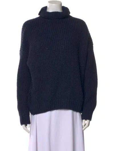 Pre-owned Anine Bing Turtleneck Sweater In Blue