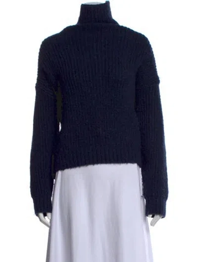 Pre-owned Anine Bing Turtleneck Sweater In Blue