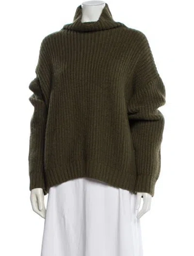 Pre-owned Anine Bing Turtleneck Sweater In Green