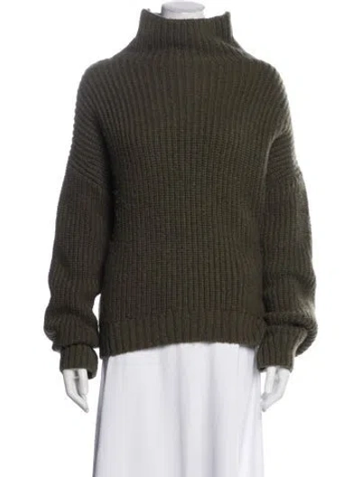 Pre-owned Anine Bing Turtleneck Sweater In Green