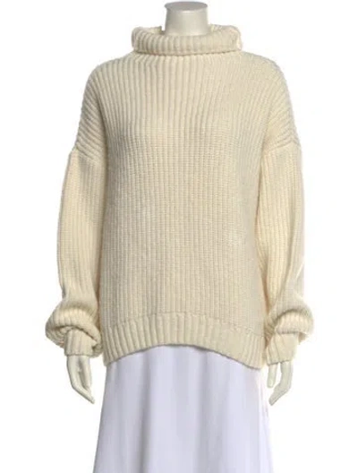 Pre-owned Anine Bing Turtleneck Sweater In Neutral