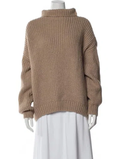 Pre-owned Anine Bing Turtleneck Sweater W/ Tags In Neutral