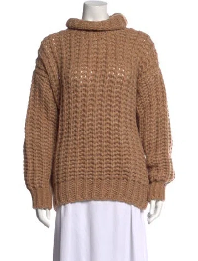 Pre-owned Anine Bing Turtleneck Sweater W/ Tags In Neutrals
