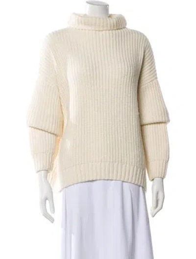 Pre-owned Anine Bing Turtleneck Sweater In White