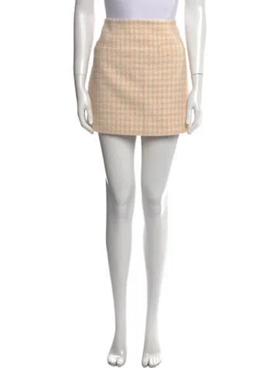 Pre-owned Anine Bing Tweed Mini Skirt W/ Tags In Neutral