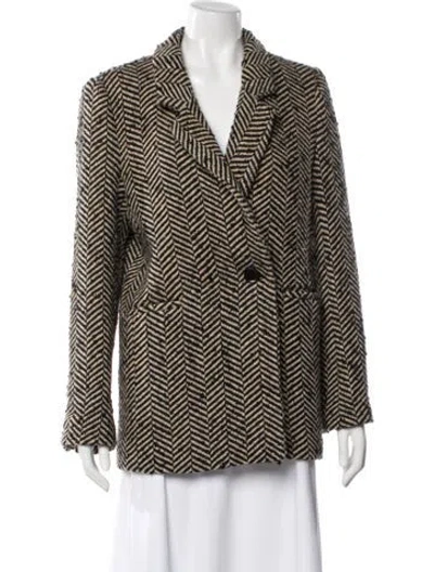 Pre-owned Anine Bing Tweed Pattern Blazer