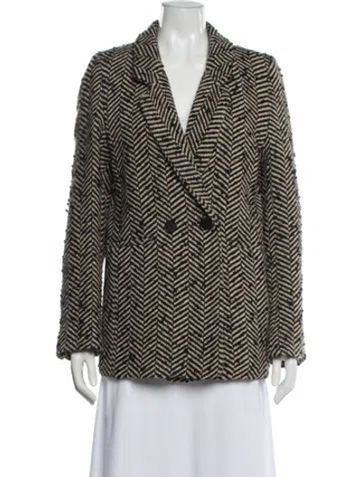 Pre-owned Anine Bing Tweed Pattern Blazer