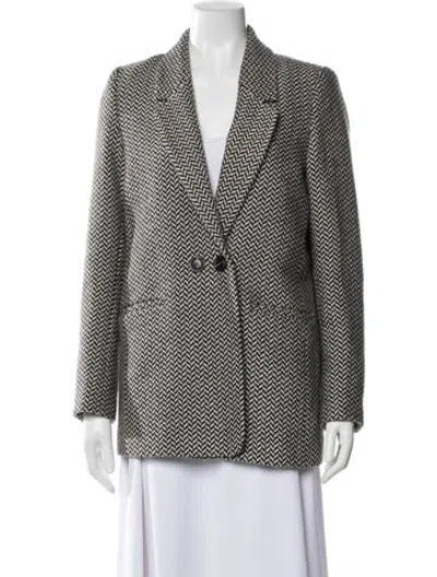 Pre-owned Anine Bing Tweed Pattern Blazer
