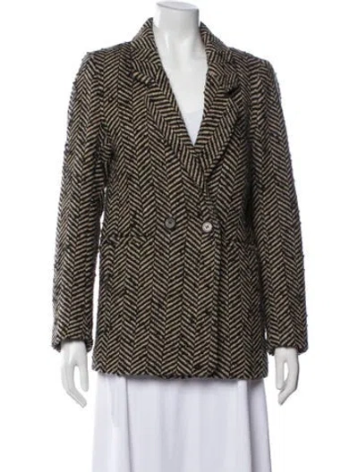 Pre-owned Anine Bing Tweed Pattern Blazer