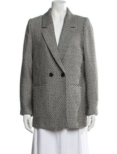 Pre-owned Anine Bing Tweed Pattern Blazer In Black/neutrals