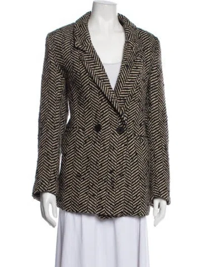 Pre-owned Anine Bing Tweed Pattern Blazer In Black/neutrals