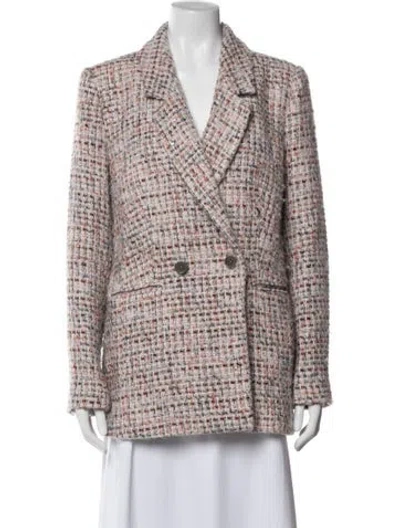 Pre-owned Anine Bing Tweed Pattern Blazer In Multi