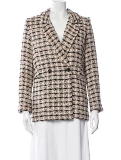 Pre-owned Anine Bing Tweed Pattern Blazer In Multi