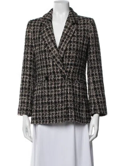 Pre-owned Anine Bing Tweed Pattern Blazer In Neutrals