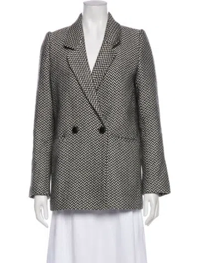 Pre-owned Anine Bing Tweed Pattern Coat In Multi