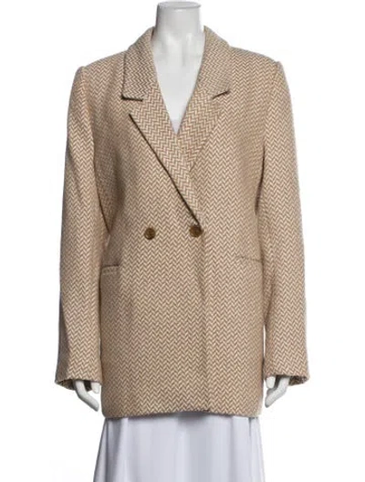 Pre-owned Anine Bing Tweed Pattern Coat W/ Tags In Neutrals