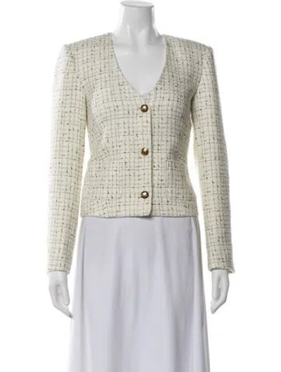 Pre-owned Anine Bing Tweed Pattern Evening Jacket W/ Tags In Neutral