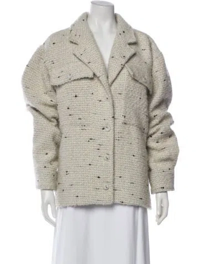 Pre-owned Anine Bing Tweed Pattern Jacket In Neutral